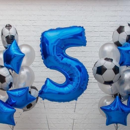 Composition with soccer balls