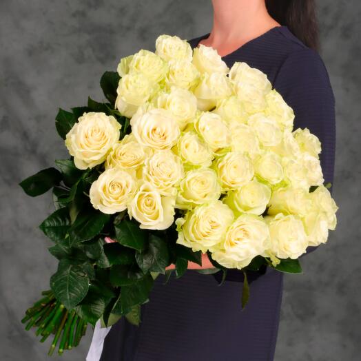 Bouquet of 45 white roses