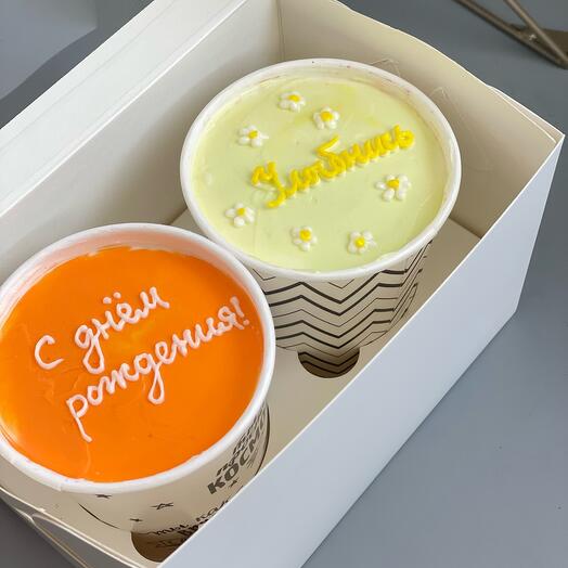 Набор тортов в стакане «cake to go. 2 шт