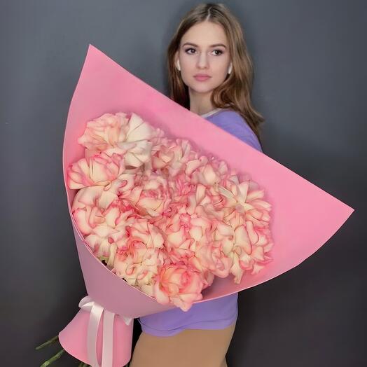 Французские розы 15 штук
