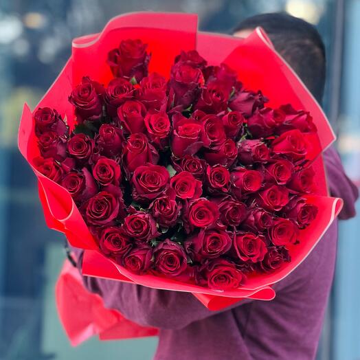 51 red rose bouquet