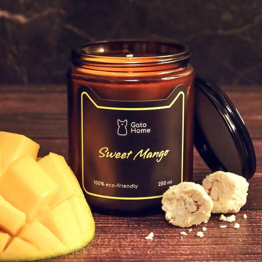 Aromatic candle "Ripe mango", 250 ml