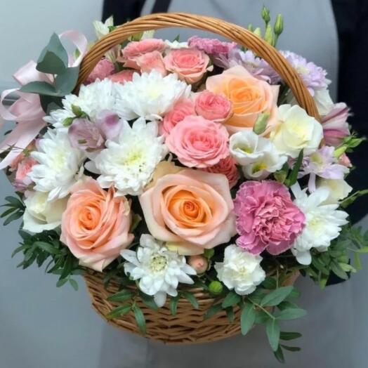 Basket with flowers