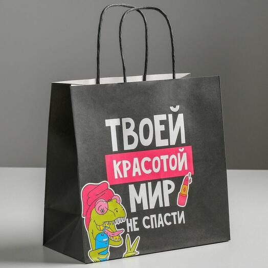 Подарочный пакет Красота (22 х 22 х 11 см)