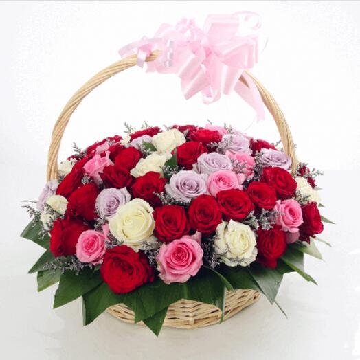 Flowers in basket