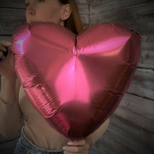 Ball foil pink heart
