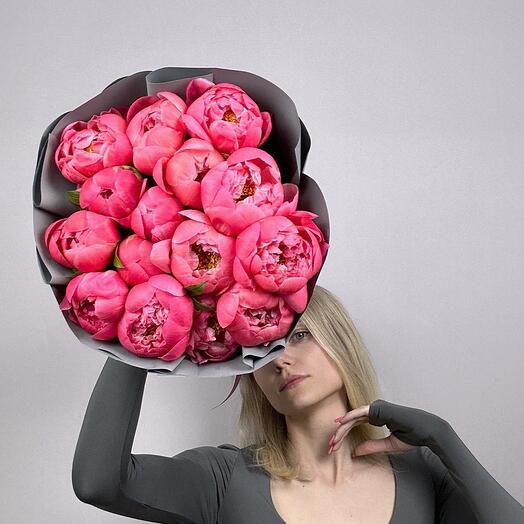 Mono Coral Peonies (15)
