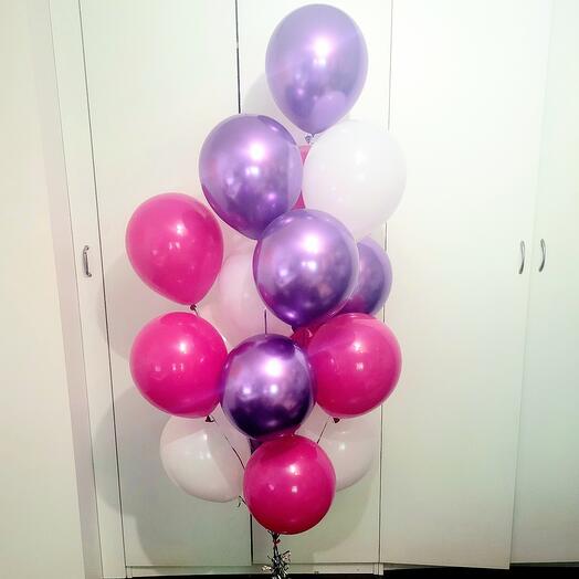 Mix of 16 balls Purple Raspberry