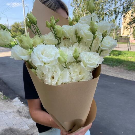 Букет белой Эустомы(возможны варианты разного цвета)