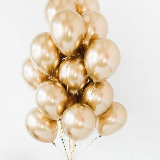 11 Pcs metallic  Gold Balloons