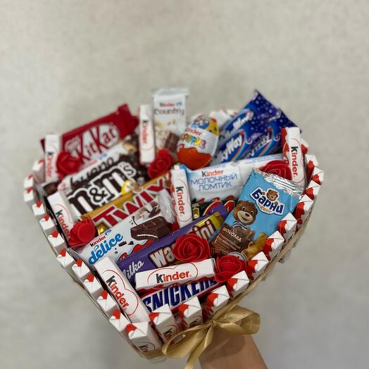 Шоколадное киндер сердце