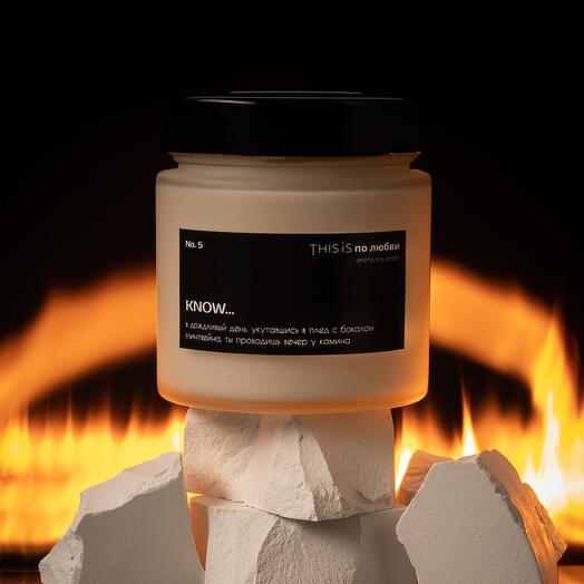 Aroma candle 6, "KNOW", 200ml