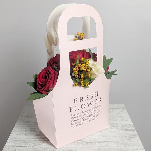 Roses in a handbag