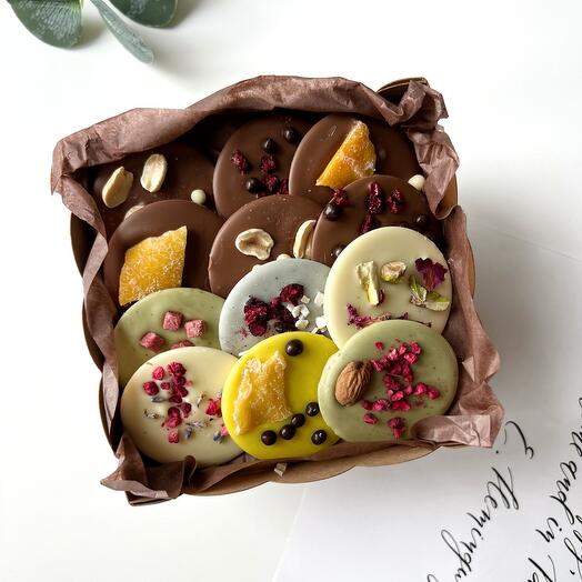Caja de Kraft de 12 piezas de chocolate hecho a mano