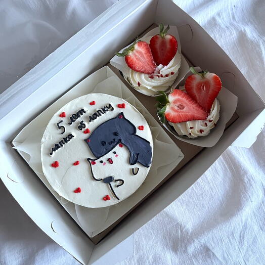 Бенто набор с клубникой