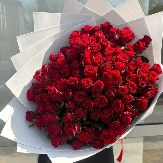 Bouquet of 101 red Roses 40 cm "For the most.."