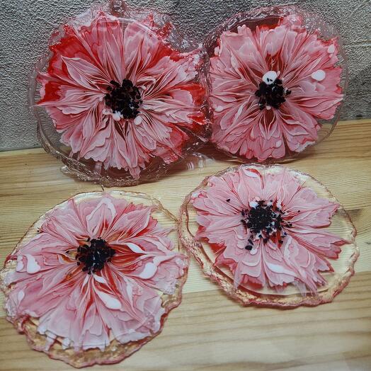 Подарочный набор из 4-х костеров (подстаканников)