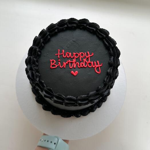 Торт 1 кг happy birthday черный