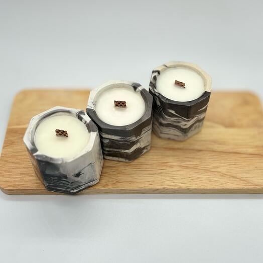 Набор Ароматических свечей в гипсовом подсвечнике