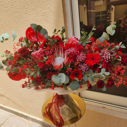 Bouquet of red passion