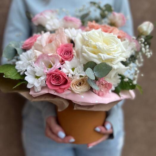 Flowers in a box for "My beauty"