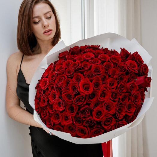 Букет из 101 красной розы