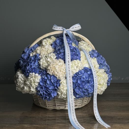 Hydrangea Basket (size L, multicolour)