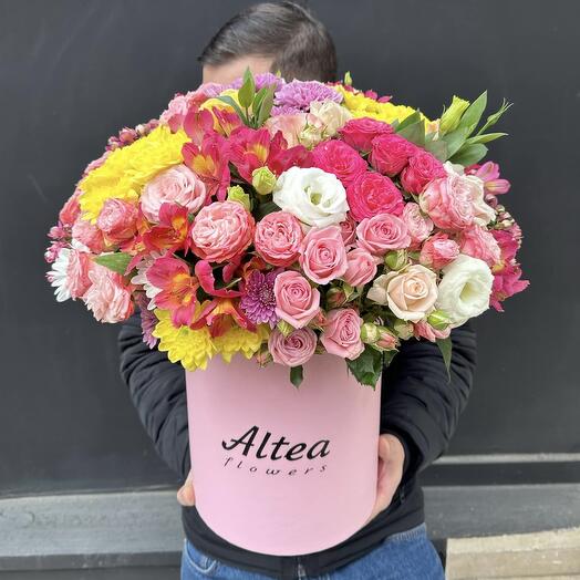 Colorful Flowers in a box