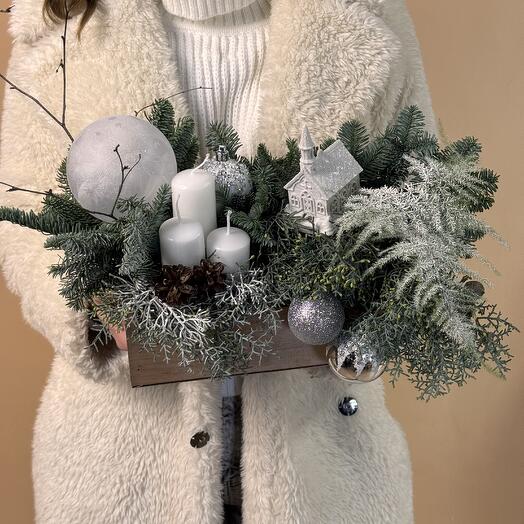 Новогодняя композиция "Зимний Хогвартс"