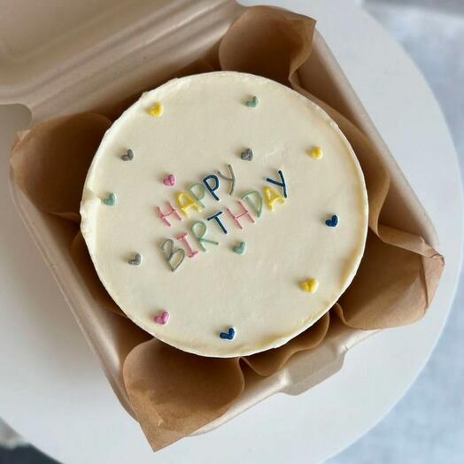 Бенто торт Happy Birthday цветной, другу, сыну, дочке, родителям
