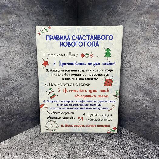 Картина ‘Правила счастливого Нового года