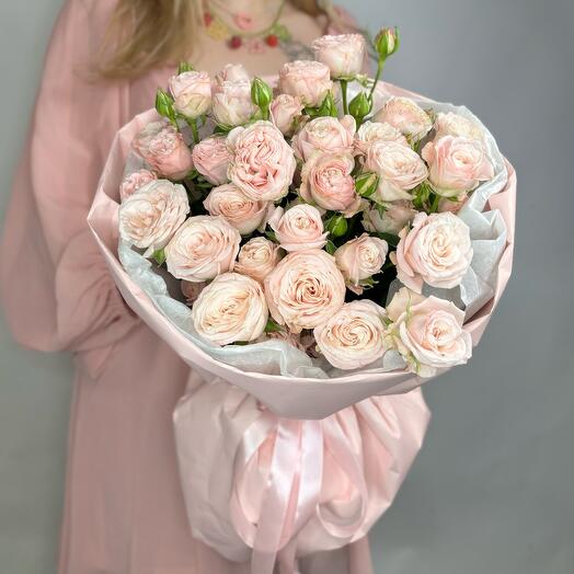 Кустовые Пионовидные Розы Bombastic | Розовые |