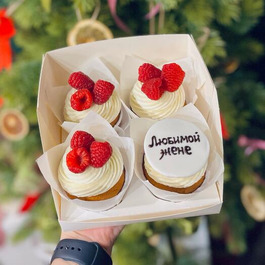 Капкейки с поздравлением, для жены, для мужа, для мамы