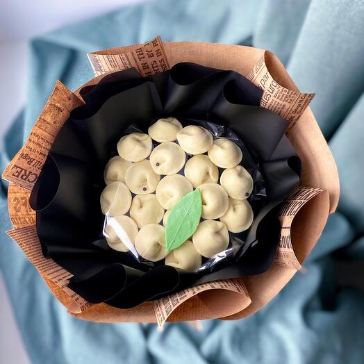 Un ramo de albóndigas de chocolate blanco para Él