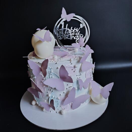 Pastel de mariposas