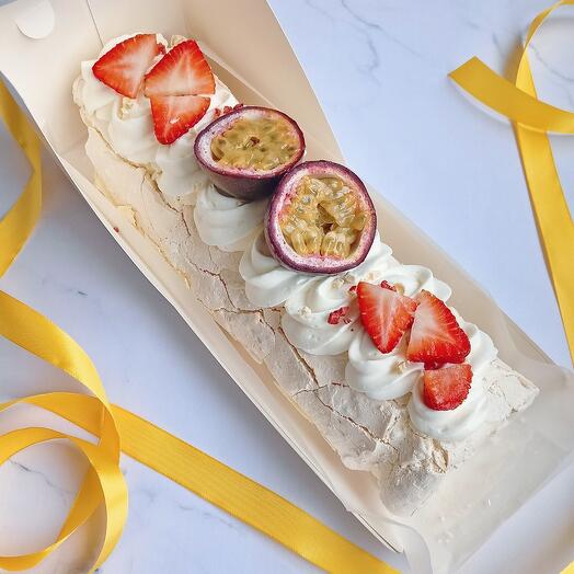 Меренговый рулет манго-маракуйя