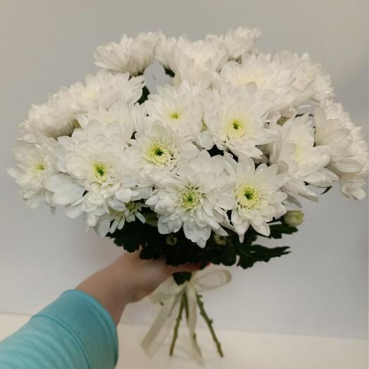 Bouquet of 5 white chrysanthemums