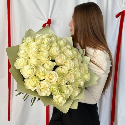51 белая Роза «Конфетка»😍