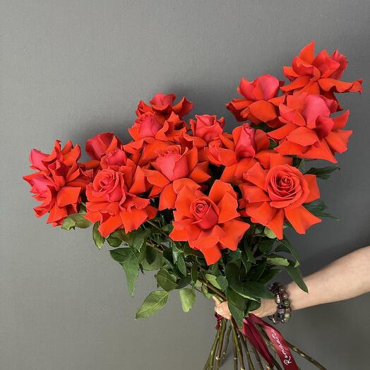 Bouquet of red French roses