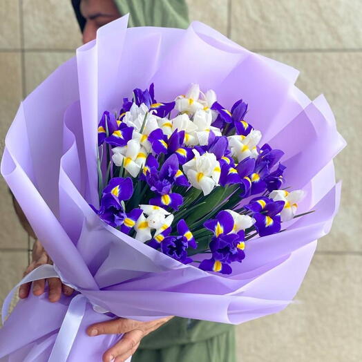 Букет из 25 ирисов микс