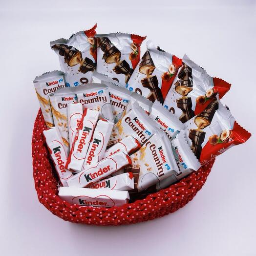 Вкусный набор «Kinder»🎁♥️ Подарок девушке, любимой, сестре, подруге, маме, подарок на день рождения