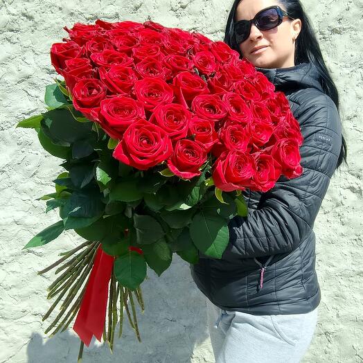 55 Красных Роз 80 см