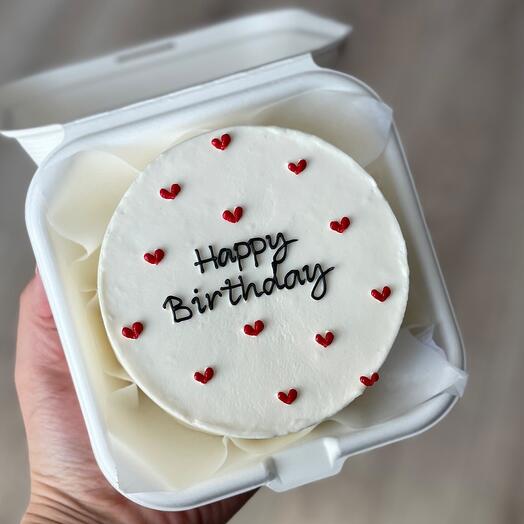 Бенто торт с сердечками