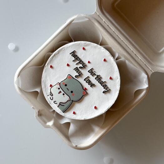 Бенто торт девушке, жене, супруге, парню, молодому человеку, мужу, супругу на день рождения. Бенто с котиками