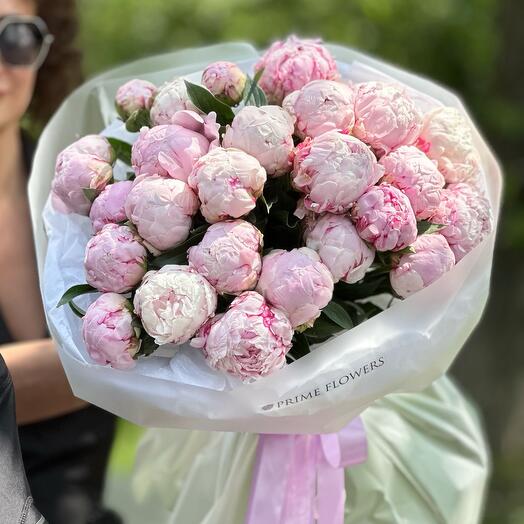 25 розовых пионов размер L 💖 роскошный сезонный WOW