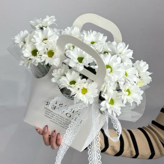 Хризантема-ромашка в сумочке🌸