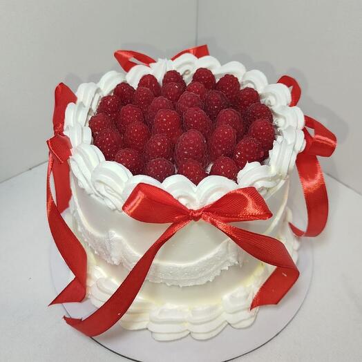 Бенто торт с малиной