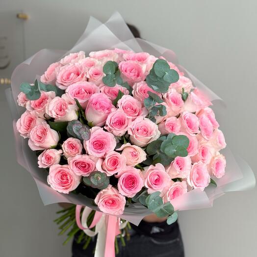 Розовые розы 51