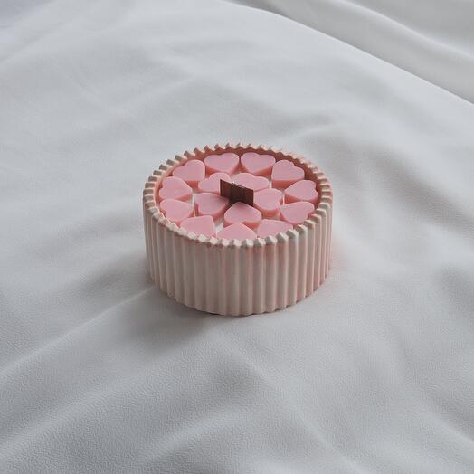 Клубничный чизкейк ~ ароматическая свеча ~ многогранник