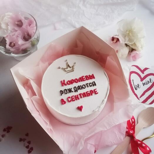 Бенто-тортик "Королевы рождаются в ноябре" 👸 на День Рождение, девушке, подруге, маме, жене, коллеге, любимой женщине, 💋